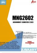 MNG2602 Assignment 1 (ANSWERS) Semester 2 2023 (743868) - DUE 28 August 2023