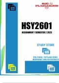 HSY2601 Assignment 1 Semester 2 2023