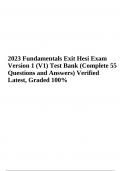 Fundamentals HESI Exit Exam V1 | 55 Questions and Answers | Latest Verified, Graded A+ (2023/2024)