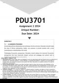 PDU3701 Assignment 2 (ANSWERS) 2024 - DISTINCTION GUARANTEED