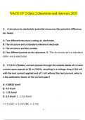 NACE CP 2 Quiz 2  questions and answers latest 2023 - 2024 [100% correct answers]