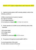 NACE CP 2 Quiz 4 questions and answers latest 2023 - 2024 [100% correct answers]