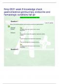 Nrnp 6531 week 8 knowledge check gastrointestinal genitourinary endocrine and hematologic conditions fall qtr NRNP 6531 Week 8 Knowledge Check