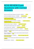 RCIS REVIEW Exam Questions with Correct Answers 