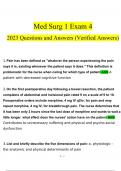 Med Surg 1 Exam 4 questions and answers latest 2023 - 2024 [100% correct answers]