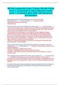 NR 446 Leadership Exam 1 Study/ NR 446 Collab  Exam 1 Leadership/ nr 446 Leadership Collab  Exam 1 Completed 2023-2024 with Questions  and Answers