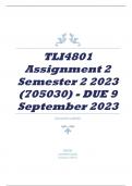 TLI4801 Assignment 2 Semester 2 2023