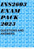 INS2603 EXAM PACK 2023