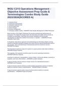 WGU C215 Operations Management -Objective Assessment Prep Guide & Terminologies Combo Study Guide 2023/2024(SCORED A)