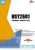 HSY2601 ASSIGNMENT 1 SEMESTER 2 2023 