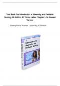 Test Bank For Introduction to Maternity and Pediatric Nursing 8th Edition BY Gloria Leifer | All Chapters 1-34 |A+ COMPLETE GUIDE 2024