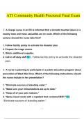 ATI Community Health Proctored Final Exam questions and answers latest 2023 - 2024 [100% correct answers]