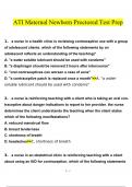 ATI Maternal Newborn Proctored Test Prep questions and answers latest 2023 - 2024 [100% correct answers]