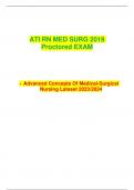 ATI RN MED SURG 2019 Proctored EXAM  • Advanced Concepts Of Medical-Surgical Nursing Lateset 2023/2024