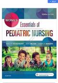 TEST BANK FOR WONG'S ESSENTIALS OF PEDIATRIC NURSING 10TH EDITION HOCKENBERRY