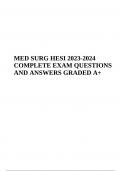 MED SURG HESI EXAM QUESTIONS WITH 100% CORRECT ANSWERS | LATEST UPDATE 2023/2024 (GRADED)