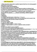 CRAT Practice Test 1. What should be done when a patient reports that his or her demographic information is incorrect? A. Request written documentation B. Cross out the incorrect information C. Call the referring doctors office to request another enrollme