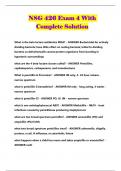 NSG 426 Exam 4 With Complete Solution