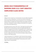 NGN FUNDAMENTALS OFNURSING [NUR 211] -GAIT ANALYSISSIMPLIFIED CLASS NOTES