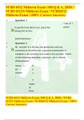 NURS 6512 Midterm Exam (100 Q & A, 2020) / NURS 6512N Midterm Exam / NURS6512 Midterm Exam: (100% Correct Answers)NURS 6512 Midterm Exam (100 Q & A, 2020) / NURS 6512N Midterm Exam / NURS6512 Midterm Exam: (100% Correct Answers)