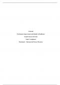 NUR 630 (Performance Improvement and Quality in Healthcare) Topic 5 Assignment: Benchmark - Outcome and Process Measures