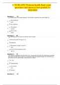 •	NURS 6552 Womens health final exam questions and answers best graded A+ 2022/2023