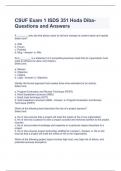 CSUF Exam 1 ISDS 351 Hoda Diba-Questions and Answers