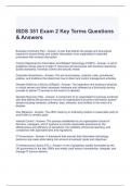  ISDS 351 Exam 2 Key Terms Questions & Answers