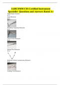 IAHCSMM CIS Certified Instrument Specialist  Questions and Answers Rated A+