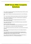 RAMP Exam With Complete Solutions