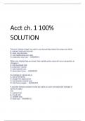 Acct ch. 1 100%  SOLUTION/Acct ch. 1 100%  SOLUTION