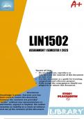 LIN1502 Assignment 1 (ANSWERS) Semester 1 2023