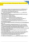 Florida Laws & Rules Chiropractic Board ACTUAL TEST 