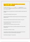 Acct 2101 Test 1, Top Questions and answers, 100% Accurate. Verified.