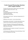 Ceufast Neonatal Pharmacology Questions With Complete Solutions