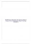 NR 500 Week 1 Discussion: The Value of a Master’s-Prepared Nurse-Chamberlain College Of Nursing: GRADED A