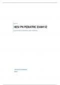 HESI PN PEDIATRIC EXAM V2 | QUESTIONS & ANSWERS (GRADED A+) | (100% GUARANTEED) UPDATED VERSION 2023