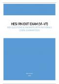 HESI RN EXIT EXAM (V1-V7) | 900 QUESTIONS & ANSWERS WITH RATIONALS (RATED A+) | BEST UPDATE 2023