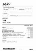 AQA A LEVEL LAW PAPER 3A CONTRACT (7162/3A) 2022/2023