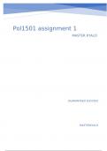 Pol1501 assignment 1