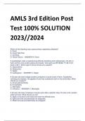 AMLS 3rd Edition Post  Test 100% SOLUTION  2023//2024