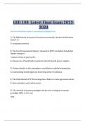 GED 108 Latest Final Exam 2023-2024