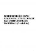 JURISPRUDENCE EXAM QUESTIONS WITH COMPLETE SOLUTIONS | LATEST UPDATE 2023-2024 (VERIFIED)