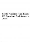 Scribe America Final Exam Questions And Answers Latest Update, Scribe America ED Final Exam Questions With Answers & Scribe America outpatient Final Exam With Correct Answers 2024/2025 (100% VERIFIED)