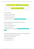 Practice Test 1: IRRSP Questions and Answers Passed 100%