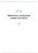 NR304 Exam 2 Study Guide chapter 5,22 and 23