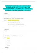 NUR 2092/NUR 2092 HEALTH ASSESSMENT  2023/2024 REAL FINAL EXAM 1| ALL 100 QUESTIONS WITH ANSWERS (100% CORRECT &  VERIFIED ANSWERS GRADED A (NEWEST)