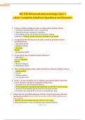 NR 508 Advanced pharmacology Quiz 4 Latest Complete Solutions Questions and Answers