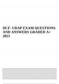 DCF- UDAP EXAM QUESTIONS AND ANSWERS GRADED A+ 2023-2024 | 100% VERIFIED