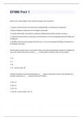 EFMB Part 1 question and answers graded A+ 2023